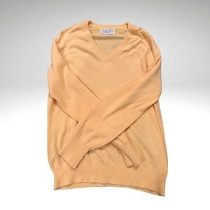 Christian Dior Light Yellow V-Neck Sweater – Size L